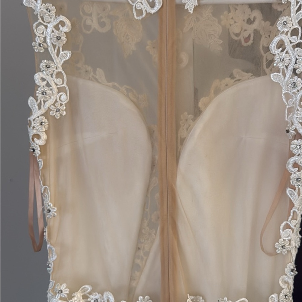 Jovani Ivory Wedding Dress with Silver Embellishments - Picture 2 of 6